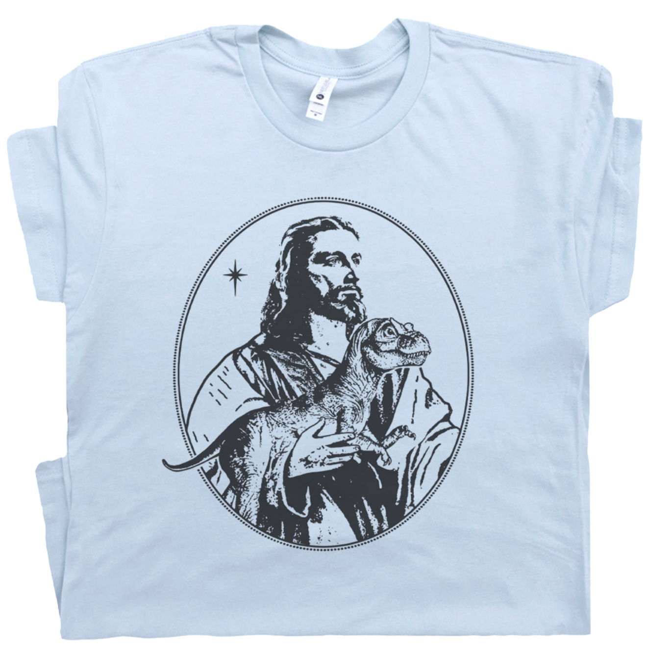 Jesus Holding Dinosaur T-Shirt