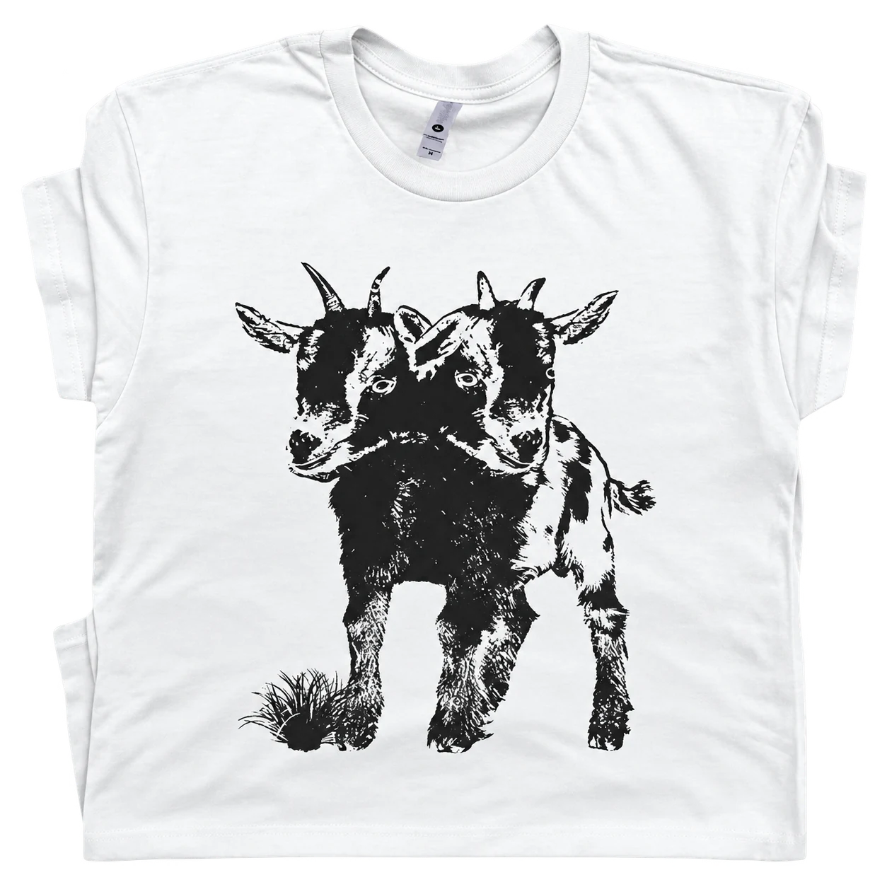 Two-headed goat T-shirt design
