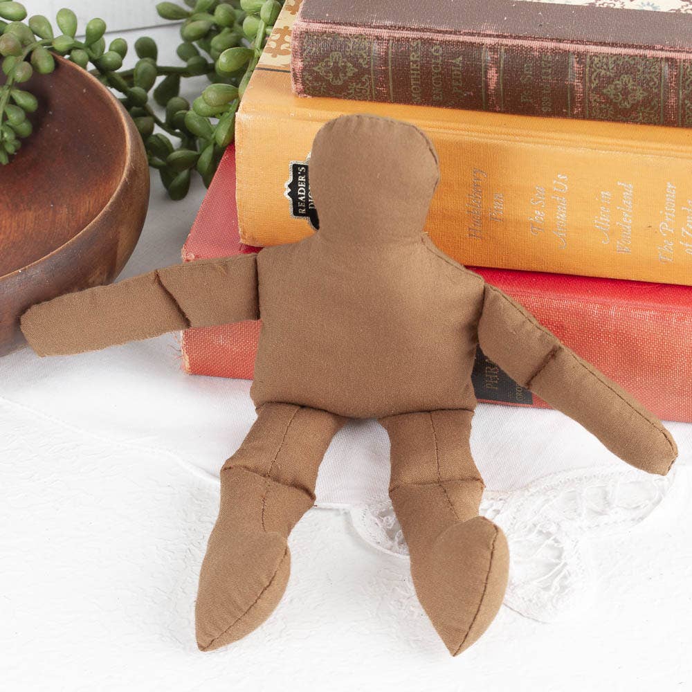 8" Brown Muslin Amish Doll