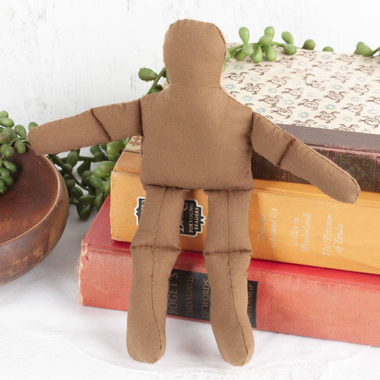8" Brown Muslin Amish Doll