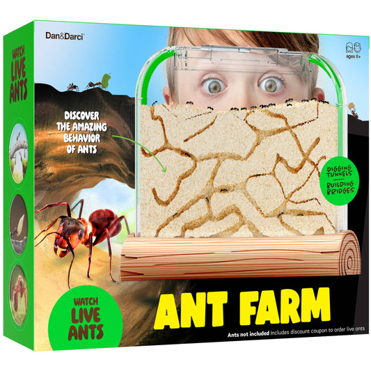 Ant Farm Kit for Kids, Sand Habitat, Includes Ant Voucher
