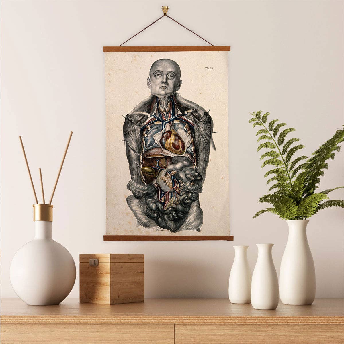 The Body of A Standing Man With His Head Shaved by  William Fairland - Giclee Print on Canvas with Magnetic Hanger
