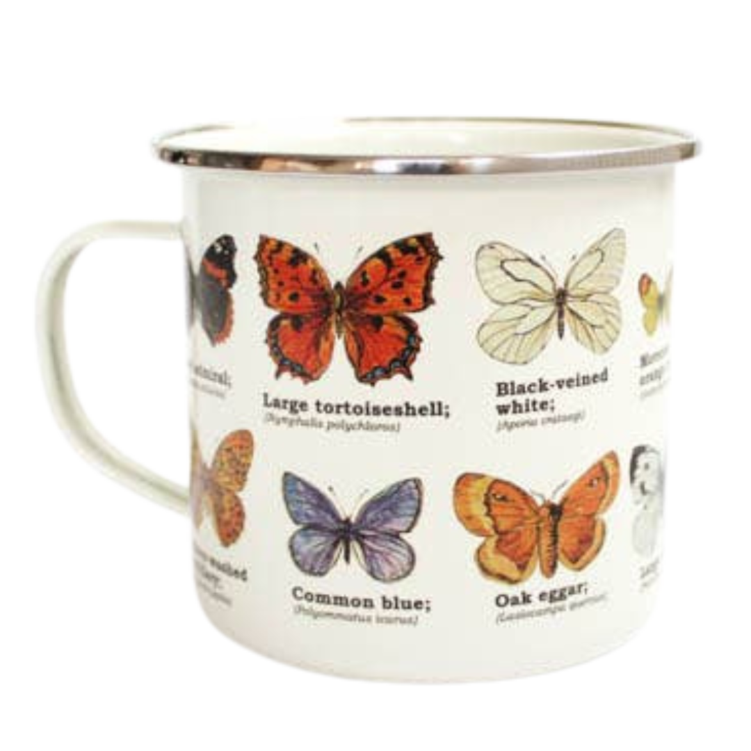 Butterflies Enamel Mug