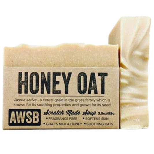 AWSB Bar Soap - Honey Oat, Fragrance Free