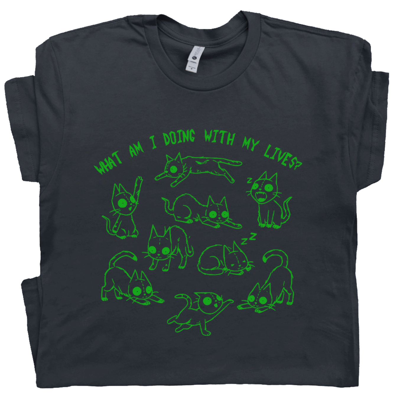 Nine Lives Funny Cat T-Shirt