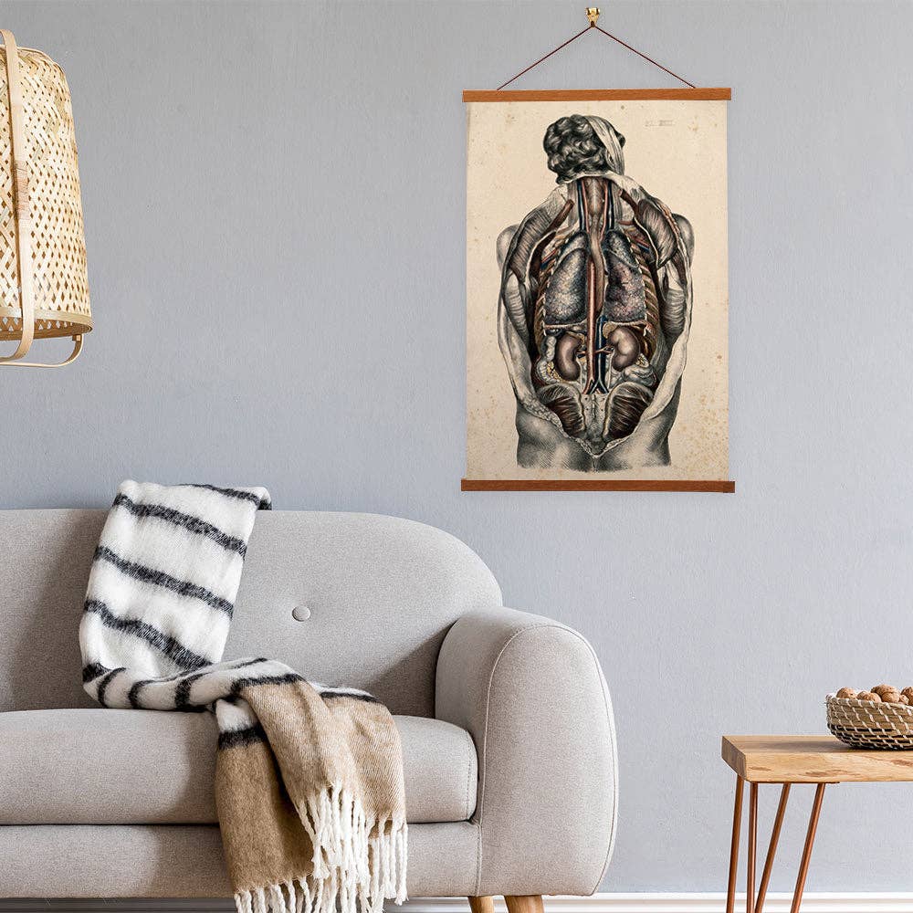 The Body Of A Man Coloured lithograph by William Fairland - Giclee Print on Canvas with Magnetic Hanger