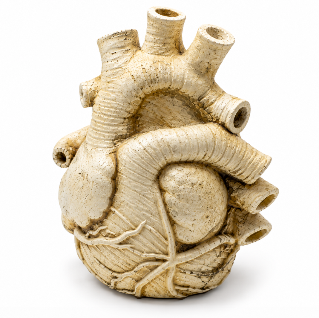Anatomical Concrete Heart Pot alternate view
